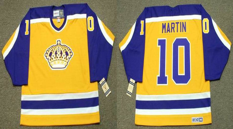 2019 Men Los Angeles Kings #10 Martin Yellow CCM NHL jerseys
